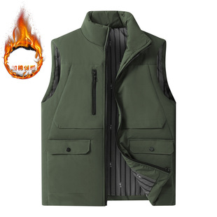 NASA官方联名新款 秋冬加绒加厚马甲背心印字印logo立领保暖马 时尚