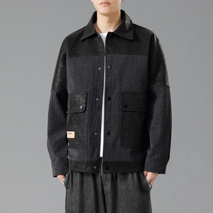 NASA官方联名2024秋季新款皮衣外套男秋季新款时尚雅痞潮流修身个