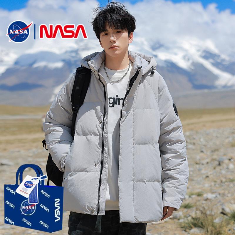 NASA官方联名男士90%短款羽绒服加厚户外休闲运动25年新款冬季时