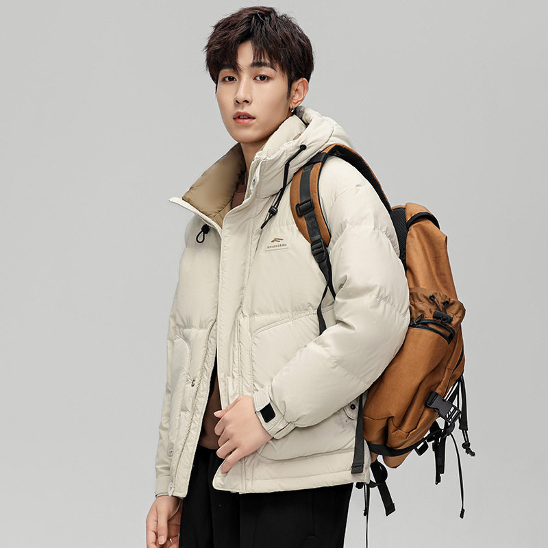 NASA官方联名冬季新款连帽时尚羽绒服男士白鸭绒帅气百搭防寒服保