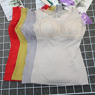 茜丝柔23810香月明美63810秋冬免穿文胸双层加厚保暖背心打底内衣
