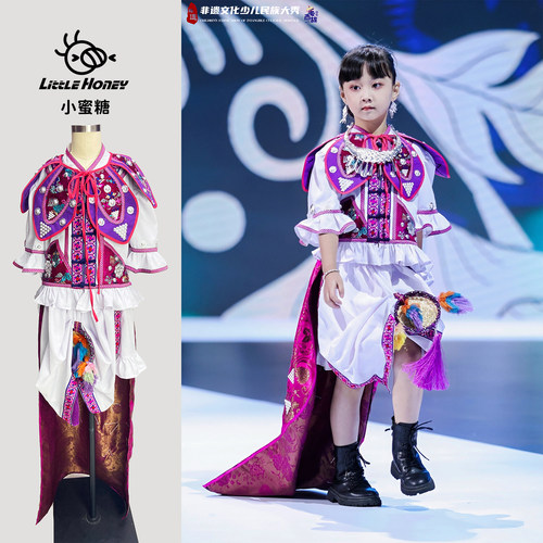 出租秀服广西三月三少数民族高定服饰毛南族非遗服装租赁旅拍写真