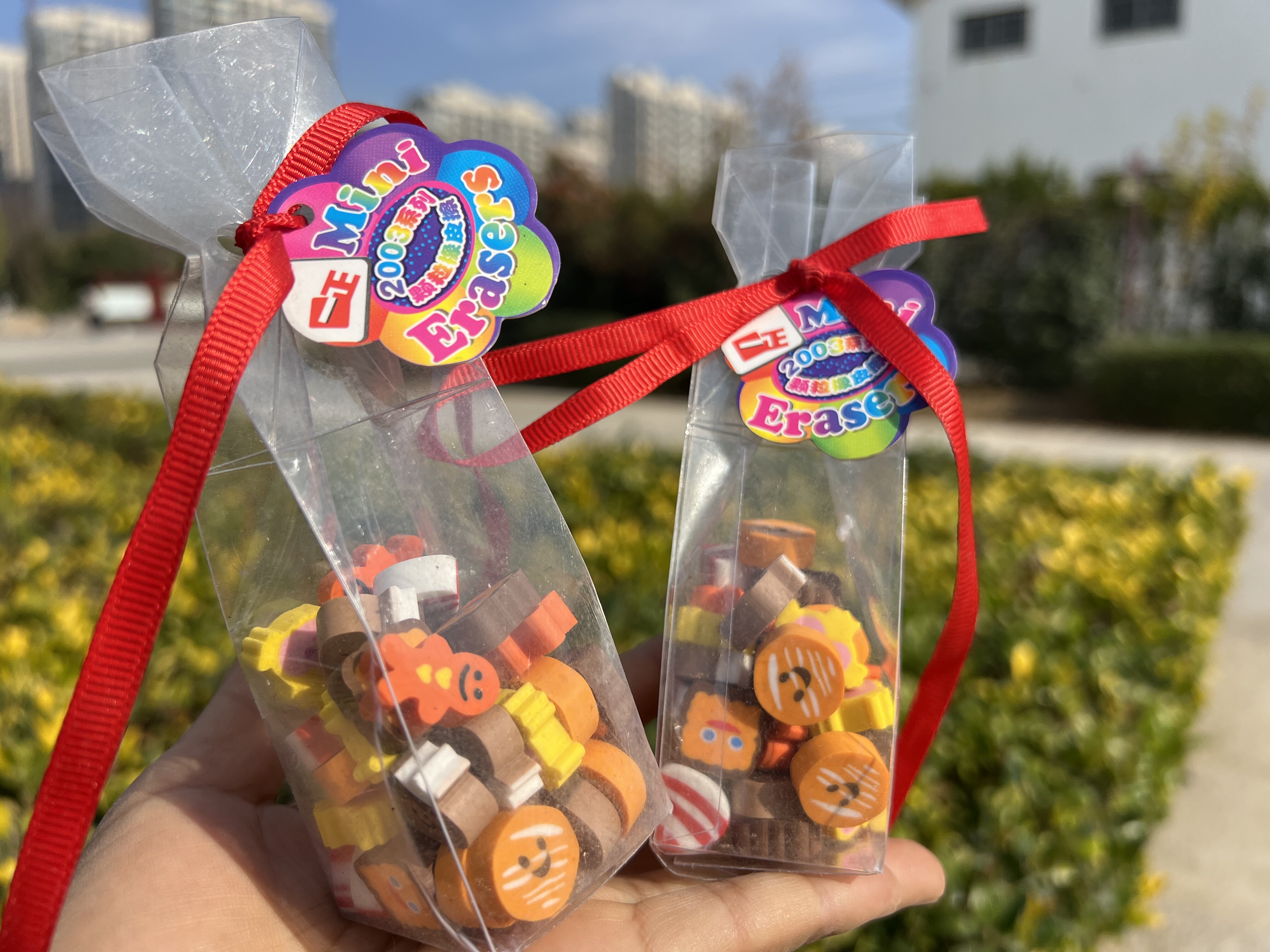 圣诞系列姜饼娃娃迷你小橡皮擦 两盒 盒子微脏