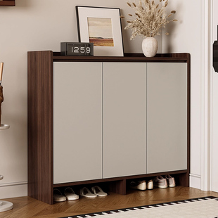 家用门口实木鞋柜入户门玄关室内收纳柜2026新款一体靠墙楼道鞋架