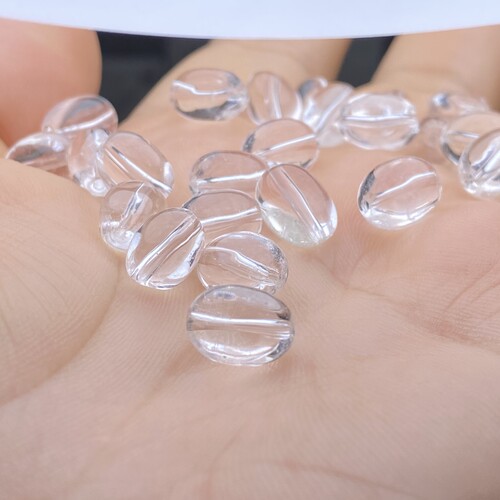 保真天然白水晶随形散珠子手串糖豆随行手链项链diy配珠饰品配饰