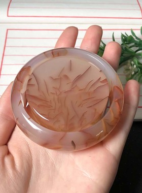 58圈口海洋玉髓套镯天然玛瑙草花