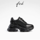 网面老爹鞋 黑色厚底休闲鞋 春季 fed商场同款 新款 女鞋 女D0302 YA309