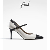 秋季 R0821 新款 优雅法式 fed尖头高跟鞋 女款 女鞋 玛丽珍单鞋 YAB583