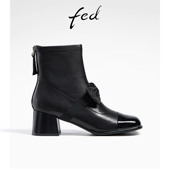 FED冬季 ZCA312 短靴子女R1021 真皮女靴舒适百搭时装 靴通勤时尚