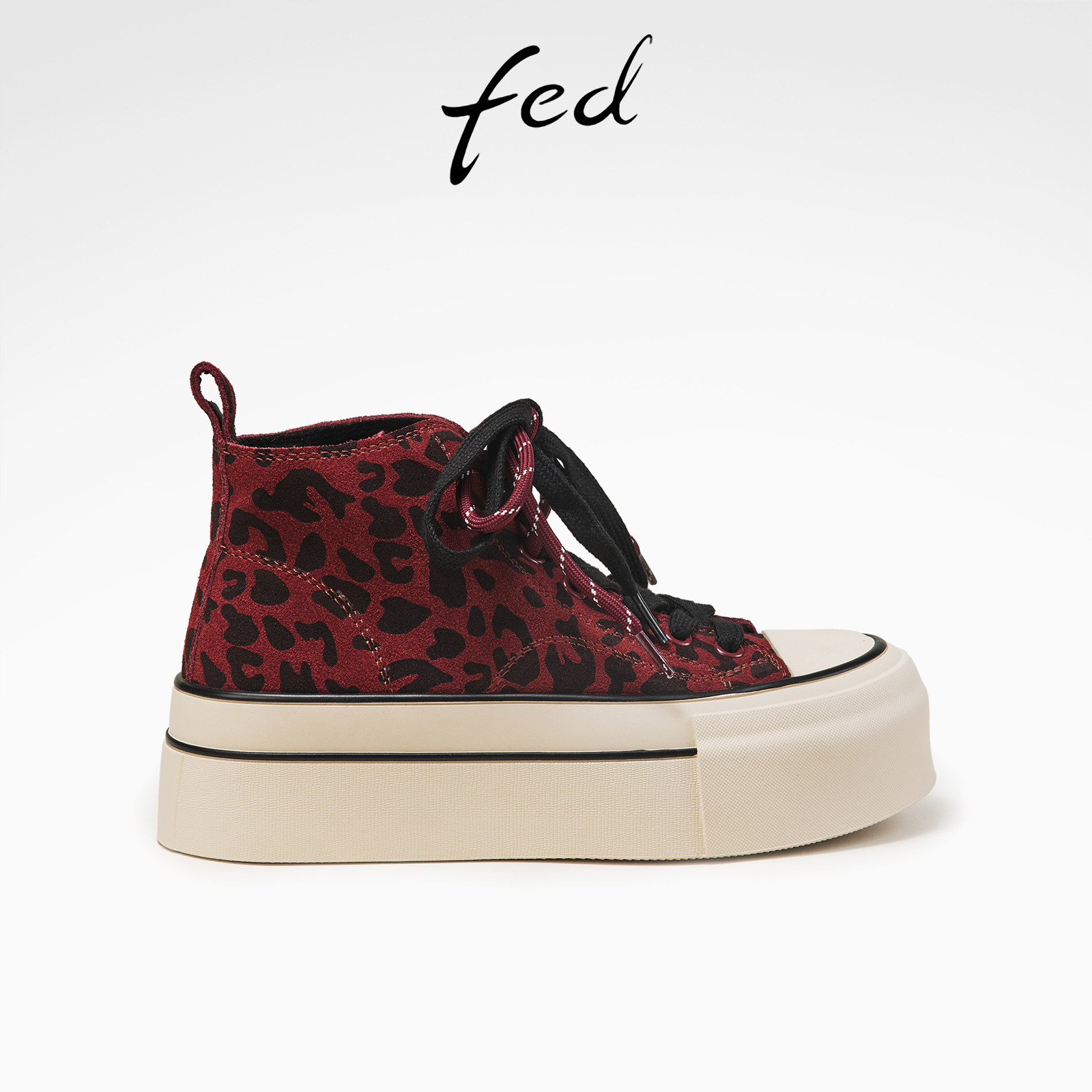 fed双鞋带高帮鞋冬季女鞋绒面休闲鞋增高鞋女款D1011-ZCA819,女鞋,时尚休闲鞋,淘宝优惠券,粉丝福利购,淘宝优惠卷