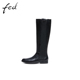 fed平底高筒靴冬季 YS018 气质瘦腿长靴黑色长靴女806 新款 真皮时尚