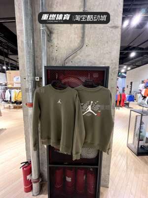 JORDAN印花加绒圆领上衣套头衫