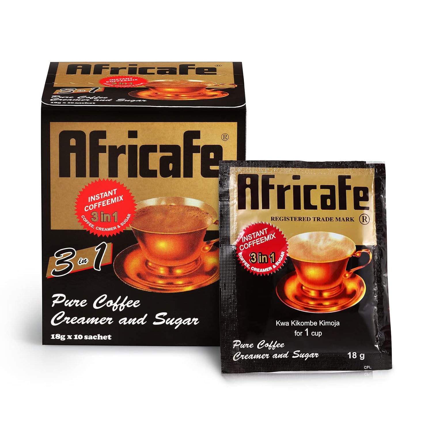 非洲坦桑尼亚Africafe三合一速溶咖啡精品速溶系列10包*18g