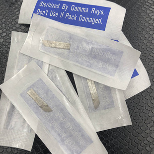 正品半永久纹绣针片 手工纹眉雕眉单排弯弯绣刀片 线条飘眉针头针