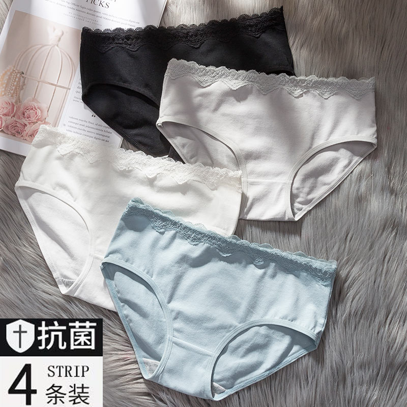 内裤女纯棉黑色100%学生款韩版
