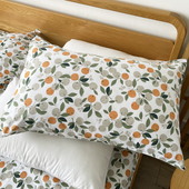 纯棉枕套斜纹100%全棉信封式 一对装 单人枕头套活性成人学生枕芯套