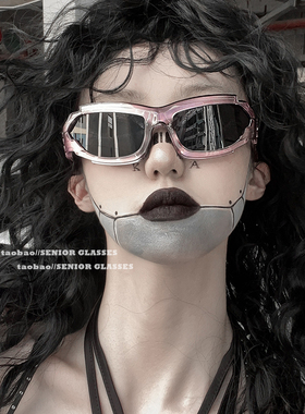 SENIOR GLASSES未来感酷女孩凹造型墨镜y2k辣妹高街美式太阳眼镜