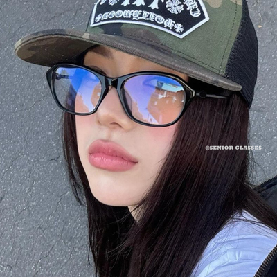 韩版老钱风猫眼素颜神器眼镜框女