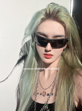 Y2K千禧凹造型墨镜ins网红同款骑行运动防紫外线偏光太阳眼镜中性