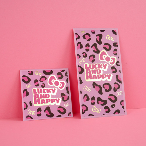 2025蛇年新年烫金豹纹蝴蝶结长款高档利是封 创意个性简约红包