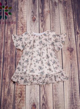 南西*品牌童装折扣小中大女童半袖纱裙女宝宝夏装21820  60581