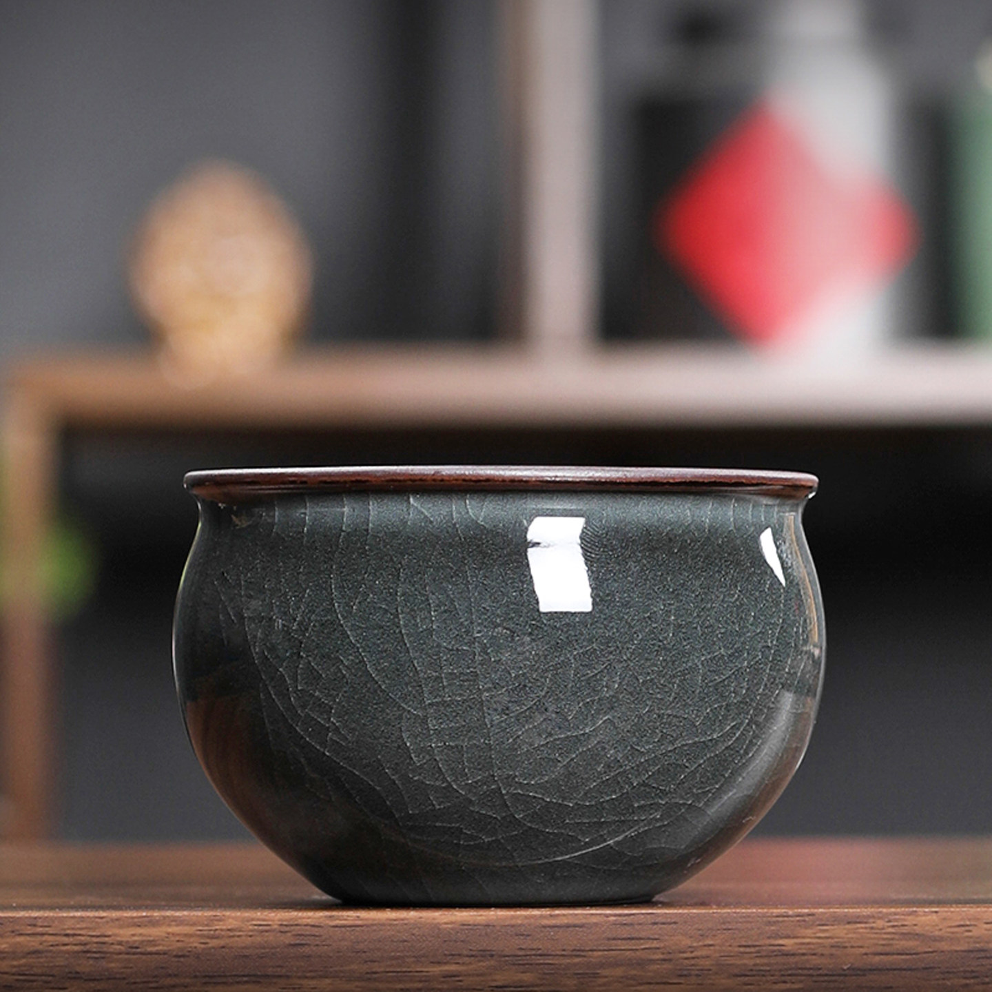 冰裂纹主人杯单杯功夫茶杯品茗杯图片
