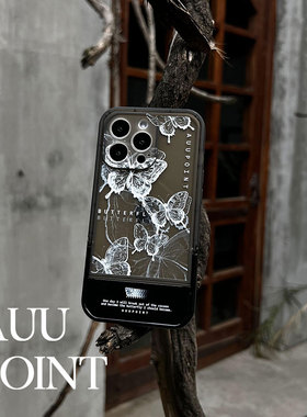 AUUPOINT适用苹果iphone13promax支架手机壳12全包软壳黑色蝴蝶11