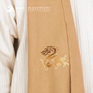 湘绣手工绣花刺绣纯羊绒围巾冬季男女围脖流苏高档商务新年礼品