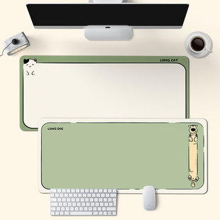 可爱卡通鼠标垫女生超大号办公桌垫笔记本电脑键盘垫卡通防滑软垫
