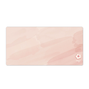 SUYA苏雅粉色鲜花超大号皮革鼠标垫电脑键盘滑鼠垫女生办公皮革垫