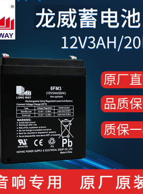 适用于飞利浦音箱SD60/93贝德BDH0863原装电瓶12V3AH音响电池6FM3
