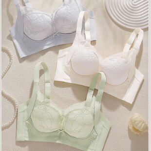 云感舒适无侧骨小胸聚拢不外扩内衣B杯上薄下厚1.2莫代尔棉文胸罩