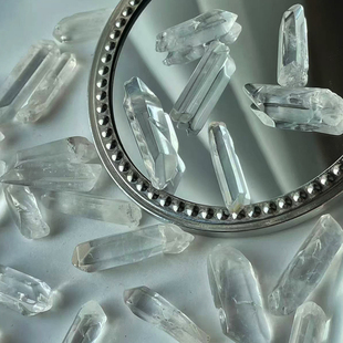 天然水晶原石白水晶柱六棱柱单尖柱教学科普净化消磁装饰摆件