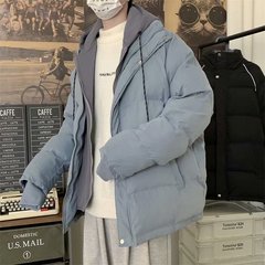 Winter vacation two cotton padded hooded casual loose jacket