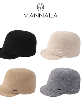 MANNALA丨“小呢帽”英伦造型感羊毛毛呢贝雷帽马术帽 Q0264