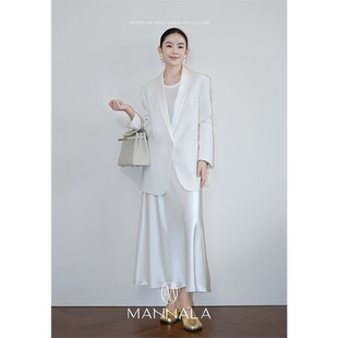Q6109 MANNALA 简而意丰 三醋酸极简气质西装 外套