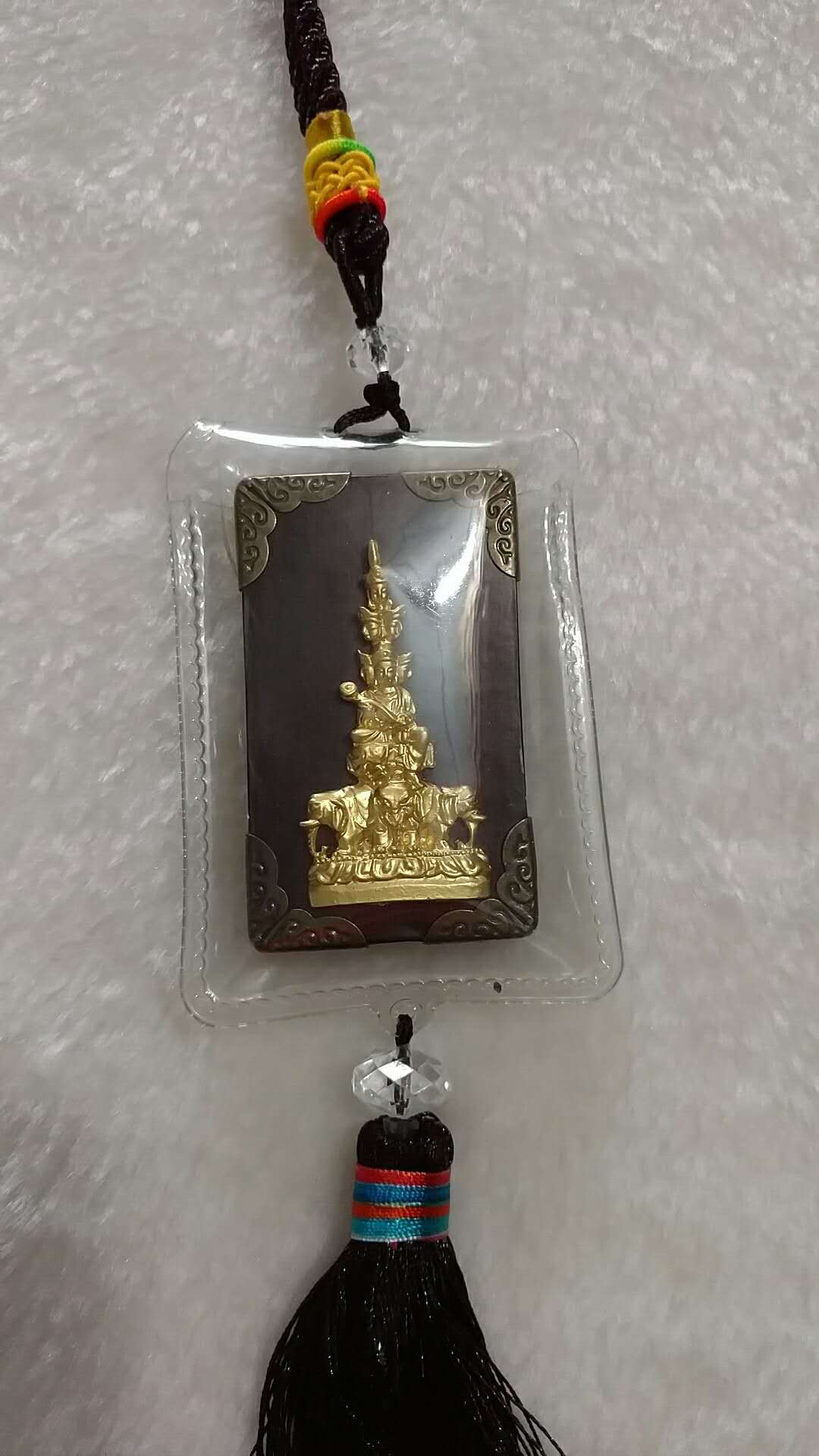 挂件汽车平安出入峨眉山金顶四面佛平面雕内含经文