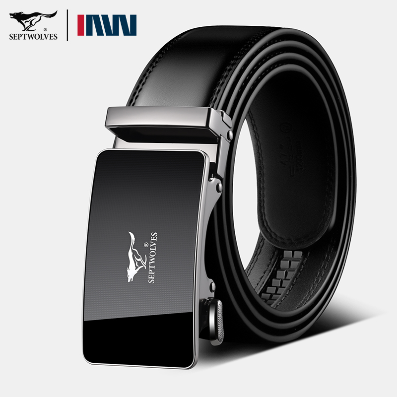 七匹狼男士皮带真皮2024新款腰带