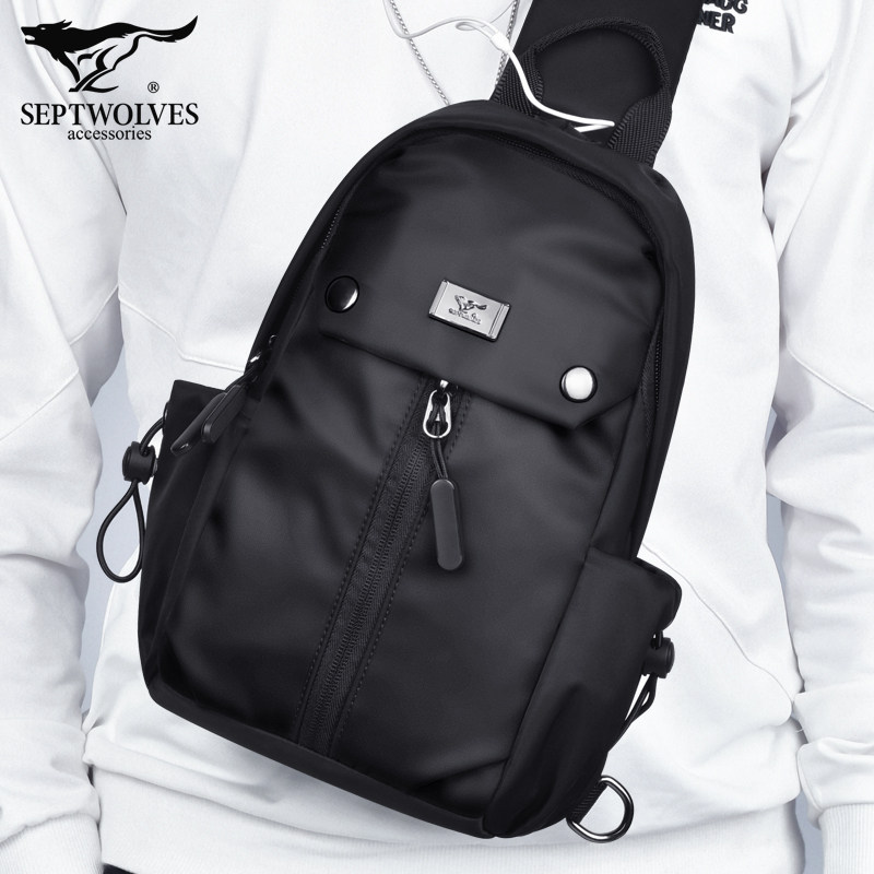 七匹狼胸包男款斜挎包2025新款男士单肩包包潮牌挎包休闲男生背包,箱包皮具/热销女包/男包,男士包袋,淘宝优惠券,粉丝福利购,淘宝优惠卷