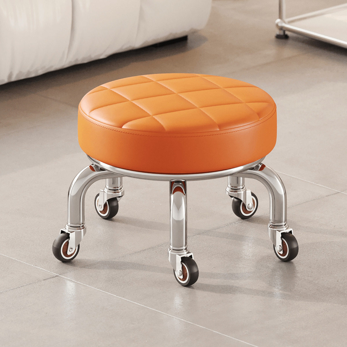 万向轮小凳子滑轮移动板凳带轮矮凳成人美缝擦地圆凳加厚学步软凳
