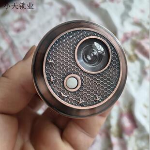 带后盖家用广角35mm门镜普通门上通用高清猫眼防撬带门铃防盗门.
