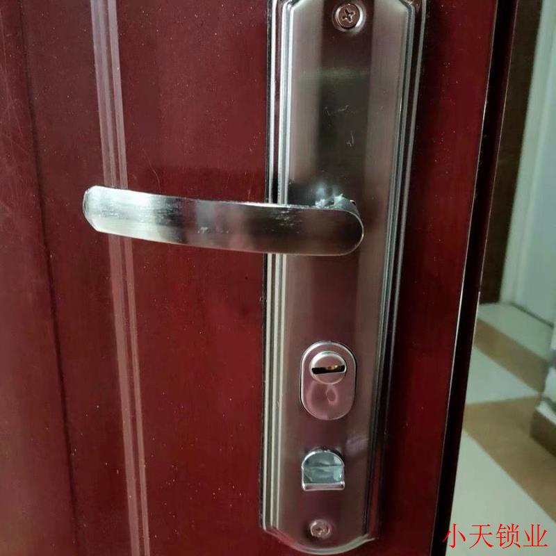 防盗门锁木门家用通用型大门锁具老式不锈钢把手套装入户门机械.