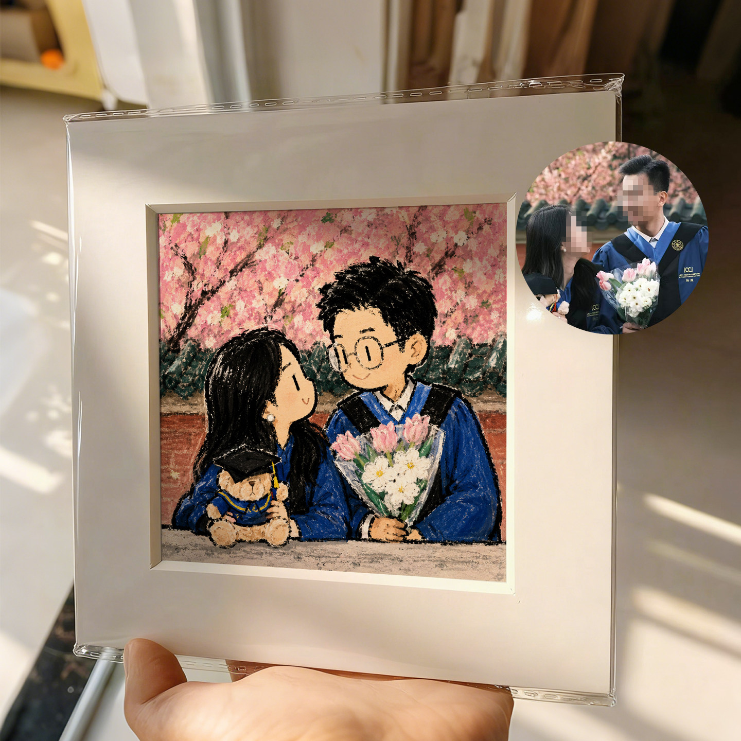 照片转手绘情侣漫画定制图片