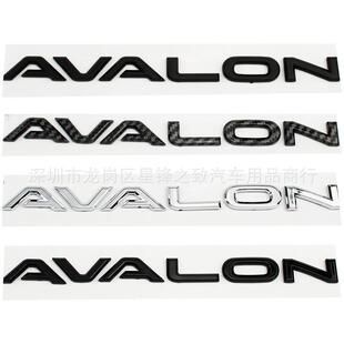 适用丰田改装AVALON 车贴新款亚洲龙车身字母标尾标后尾箱ABS贴标