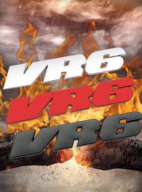 大众 速腾 POLO 迈腾 高尔夫6 5 VR6 车标 VR6车贴 金属贴