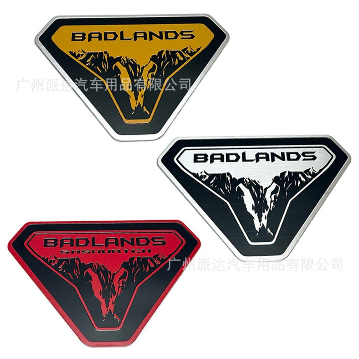 适用于福特 烈马叶子板车贴 装饰BADLANDS 3D车标贴 荒原个性铝标