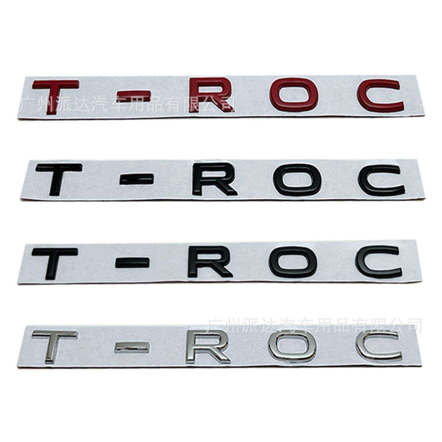 适用于大众探歌改装车标贴 新款T-ROC金属英文字母标志车尾箱贴标
