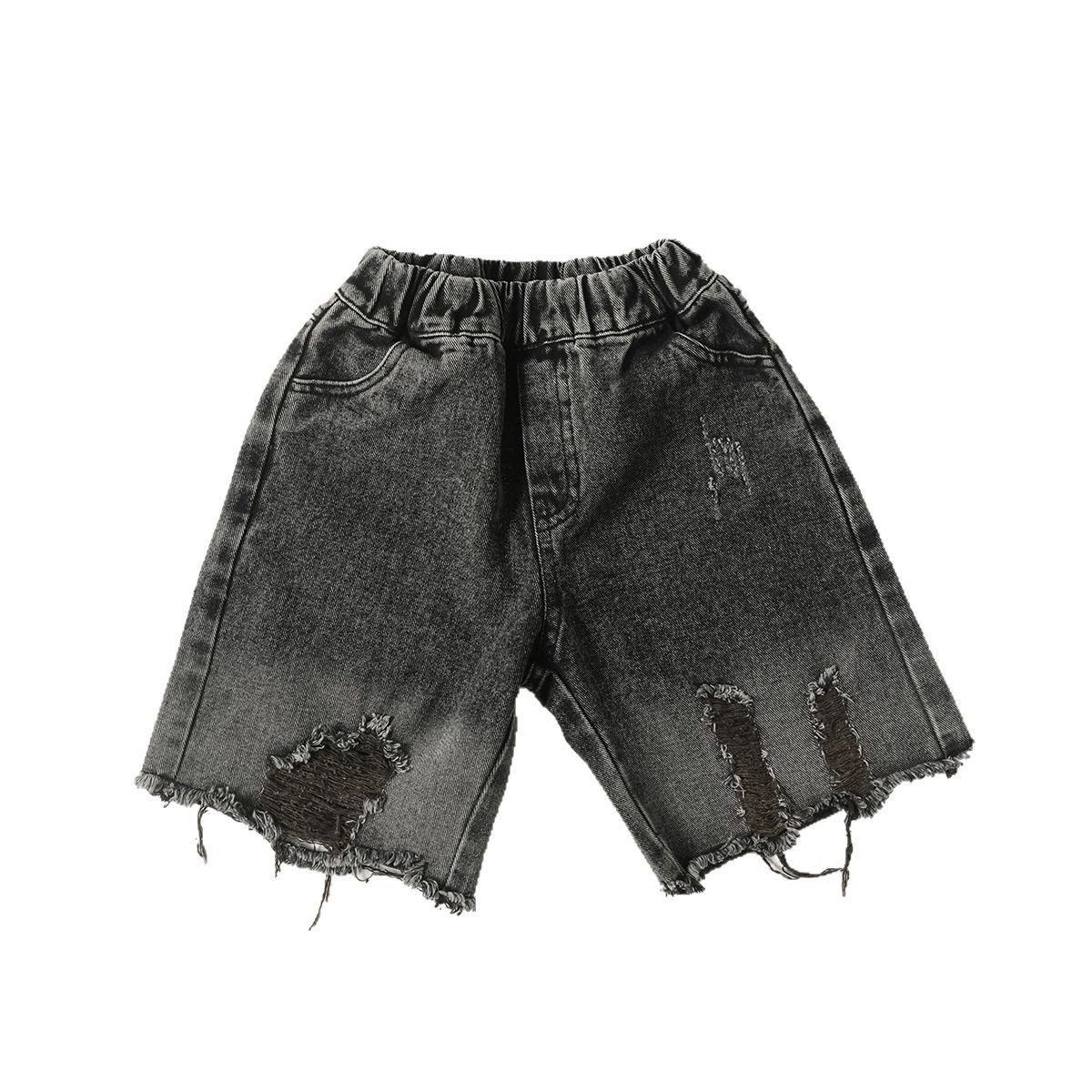 男童短裤夏季儿童韩版2025新款潮范破洞牛仔裤复古童装夏装五分裤,童装/婴儿装/亲子装,儿童牛仔裤,淘宝优惠券,粉丝福利购,淘宝优惠卷