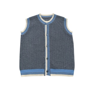 童酷2026春季新款湖州织里童装拼色男童毛衣韩版针织开衫儿童背心