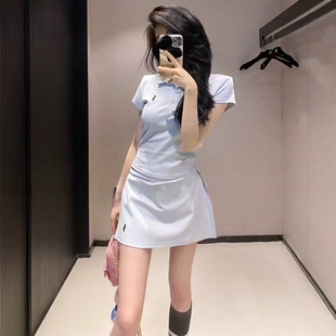 女夏季 时尚 纯欲风运动套装 韩版 短裙显瘦学生休闲两件套潮 新款 短袖